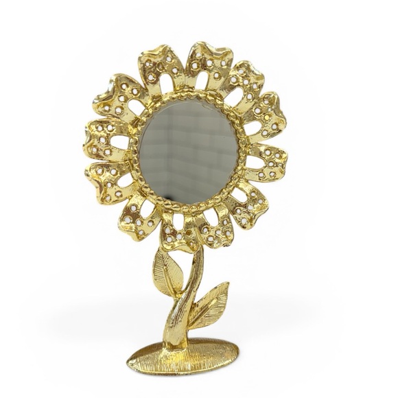 Vintage Other - 🍓Reserved 🍓1970's Flower Earring Holder with Mirror